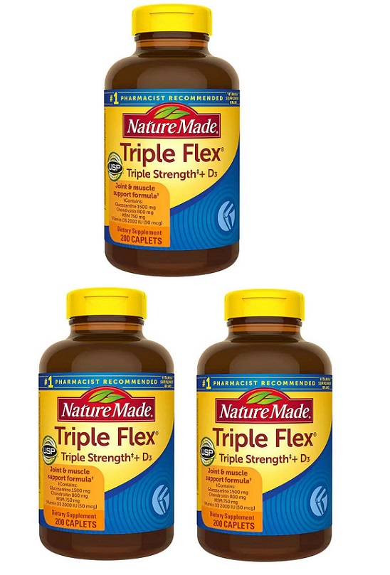 (新配方)Nature Made 三倍強效葡萄醣胺 TripleFlex 200顆  (3瓶)